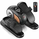 MERACH Mini Ellipsentrainer für Zuhause, Untertisch Elektrischer Crosstrainer mit Fernbedienung, Display, 12 Geschwindigkeiten, Beinschlaufen, Leise & Tragbar Cross Trainer für Senioren, Erwachsene