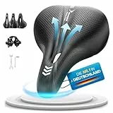 YOUNGDO Fahrradsattel, Bequemer & Ergonomischer Fahrrad Sattel, Neues Modell, Verbesserte Wasserdichtigkeit, Memory-Foam, Atmungsaktiv, Stoßdämpfend, für Herren & Damen