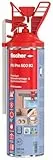 fischer Premium Schnellmontage- und Brunnenschaum PU Pro 500 B2, Bauschaum zum Verkleben, Abdichten und Füllen, PU-Schaum inkl. Fix-Adapter für sofortigen Einsatz und Wiederverwendung, 500 ml, beige