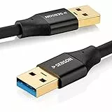 SEBSON USB Kabel 1m - Typ A auf A - USB 3.0 Datenkabel 5 Gbit/s Datenübertragung, Verbindungskabel für PC, Laptop, Drucker, Festplatten uvm.