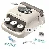 Makeid Q1 Etikettendrucker Bluetooth Beschriftungsgerät Selbstklebend Mini Etikettiergerät 4 Zeilen Label Printer 300DPI 25mm/s Kleine Geschenke für Frauen Büro Zuhause (Beige)