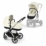 CYBEX Gold Kinderwagen EOS Lux 2-in-1, Reisesystem, Ab Geburt bis 22 kg (ca. 4 Jahre), Seashell Beige