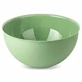 Koziol PALSBY M & L Schüssel 2 & 5 Liter | Salatschale Servierschale Rührschüssel | bruchfest stapelbar biozirkulärer Kunststoff spülmaschinengeeignet | Küche Haushalt (nature leaf green, 5 Liter)