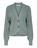 JDY Damen Strickjacke JDYJusty gestrickte Damenjacke Cardigan mit Knopfleiste 15200418 Abyss M