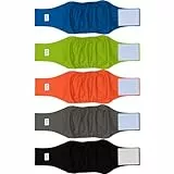 joydaog wiederverwendbar Bauch Bands für Hunde, (5 Pack) waschbar Hund Windeln Male Puppy Windeln Wrap by, L, 5 Solid colors