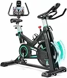 Wenoker Heimtrainer Fahrrad, Indoor Cycling Bike mit LCD-Monitor, Herzfrequenzsensor, iPad-Halterung, Belastbarkeit 130 kg Fitnessbike Zuhause, Stille Stationäre Fahrräder für zu Haus