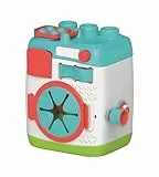 Clementoni Soft Clemmy Sensorische Waschmaschine - Mit 5 weichen Bausteinen für Babys & Kleinkinder ab 6 Monaten - Rollenspiel & Sensorik-Spielzeug zum Drehen & Entdecken - 17582