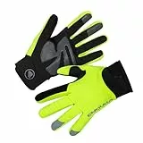 Endura Damen Strike wasserdichte Handschuhe | Mit dem Fahrrad zur Arbeit | Warme und trockene Handwärmer Handschuhe, Gelb, S