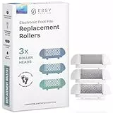 Essy Elektrischer Hornhautentferner Ersatzrollen – Set mit 3 Ersatzköpfen in Feiner, Mittlerer und Grober Struktur, Ersatzrollen Ultra Stark Für Effektive Hornhautentfernung und Pedikürepflege (Weiß)