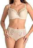 Teyli Damen BH mit Bügel - BH Halbgepolstert Bra - BH Grosse Grössen - BH Große Brüste - Komfort Starker Halt BH - Damen BHS Frauen Bra Beige 75B