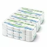 Vella Toilettenpapier 3-lagig – 72 Rollen, 250 Blatt je Rolle, extra weich & reißfest, 100% Zellstoff, Weiß
