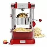 Cecotec Elektrische Popcornmaschine Fun&Taste P'corn Classic. Popcorn-Maschine, 300 W, Retro-Design, 500 ml Edelstahltopf, Herausnehmbare Schale, Innenbeleuchtung, Dosierlöffel