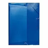 Herlitz 1948686 Heftbox A4, Rückenbreite 4 cm, PP, transluzent blau
