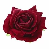 SOLUSTRE Rote Rosen Haarspange Künstliche Große Rose Haarnadel Mit Brosche Funktion Für Hochzeit Und Festliche Anlässe Damen Haarschmuck
