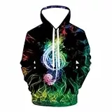 QiErDesign Hoodies für Männer Frauen 3D-Druck Grafik Fleece Sweatshirts Pullover Neuheit Hoodie Kapuze mit Taschen, #18, XX-Large