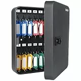Uniclife Schlüsselschrank aus Stahl mit 28 Schlüsseln und Kombinationsschloss, an der Wand befestigter Schlüssel-Organizer mit rücksetzbarem Code, digitaler Box und Schlüsselanhänger, 5 Farben