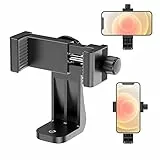 Lammcou Stativhandyhalterung Handy Stativ Adapter Zubehör für Stativ Selfie Stick Einbeinstativ, vertikale und horizontale Handy-Halter Tripod Smartphone Clip Mount