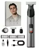 Intimrasierer Mann, Prettywill All-in-One Bodygroomer & Körperrasierer Herren mit Magnetkopf & Doppelklingen, IPX7 Wasserdicht, Elektrischer Rasierer für Ganzkörper & Gesicht, inkl. Aufsteckkämme