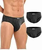 CAOZITOU 2er Pack Merino Unterwäsche Herren Slip 100% Merinowolle Unterhosen Männer Sport
