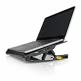 Targus 4333556 Laptop Kühler, Cooling Pad inkl. USB Hub mit 4 USB,2 Ports, 4-fach 4-fach höhenverstellbarer Laptopständer mit Lüfter für bis zu 17' Notebooks – AWE81EU