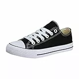 Elara Unisex Sneaker Low top Turnschuh Textil Chunkyrayan 01-A P YD3230-Schwarz-39