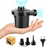 Elektrische Luftpumpe, Luftpumpe für luftmatratze, 2 in 1 Luftmatratze Pumpe mit 3 Luftdüsen für Aufblasbare Matratze, Sofas, Pools, Spielzeug und Schwimmring