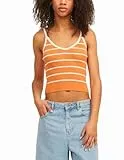 JJXX Damen JXESTHER Tight Short Stripe TOP Knit Stricktop, Orange, Small