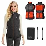 Kintiwe Beheizbare Weste Damen, Beheizte Weste mit 16000mAh Powerbank, Heizweste Wärmeweste Beheizbare Jacke Heizjacke mit 6 Heizzonen
