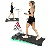 Christopeit Walking Pad 4.1 – ultraflaches Laufband (11 cm), bis 6 km/h, 7 Programme, LED-Display, Fernbedienung, Bluetooth, Pulsmessung, Kinomap/Zwift/Fithome kompatibel, bis 120 kg, Platzsparend