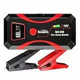 Starthilfe Powerbank für Pkw, 2000A 12V Auto Starthilfe Powerbank, Jumper Starter mit LCD Bildschirm & LED Taschenlampe, Auto Batterie Motorräder Booster, für bis 7L Benzin & 4L Diesel