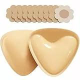 HREQZUT Klebe BH Doppelseitig, Klebe-BHS Große Brust Sticky Bra Pads Push Up, Selbstklebende Brustpolster für Frauen, C-D Cup
