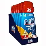 Finish Powergel Geschirrspülmittel Anti-Geruch, Geschirrspüler-Gel, 210 Waschgänge, 7 Packungen mit je 30 Spülmaschinen