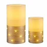 Pauleen 48120 Fairy Lights Candle Wachskerze mit Batterie mit Timerfunktion 6H Timer LED Kerze 2er Set