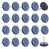 VABNEER 22mm Möbelgleiter mit Nagel, 32 Stücke PTFE Teflon Runde Möbelschieber für schwere Möbel, Glatte Böden und Teppiche