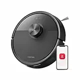 roborock Q7 M5 Saugroboter mit Wischfunktion, 10.000Pa Starker Saugkraft, Dual Anti-Tangle-System, 150Min Laufzeit, LiDAR Navigation, Staubsauger Roboter für Teppich, Tierhaare, APP Steuerung(Schwarz)