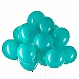 12 Zoll Luftballons Türkis Helium,50 Stücke Latex Ballons Ø 30 cm für Hochzeit Valentinstag Geburtstag Taufe Kommunion Party Deko