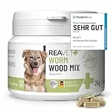 TESTURTEIL SEHR GUT 2026 ReaVET Wurm-Kraut Kapseln 50 Stück - für Hunde, mit echtem Wurmkraut (Artemisia Absinthium) in rezepturbasierter Pflanzenformel, geeignet für Hunde Aller Rassen