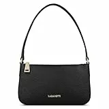 Lazarotti Bologna Damen Schultertasche aus Echt-Leder | Handtasche mit Steckfach | Handtasche 27 cm
