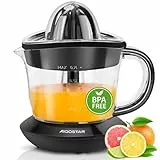 Aigostar Elektrische Zitruspresse 2 Kegel & BPA-Frei, Orangenpresse 40 W, 700ml Saftpresse Elektrisch, 2 Drehrichtungen, Hohe Saftausbeute, Spülmaschinenfest & Tropfsicher