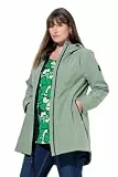 Ulla Popken Damen große Größen Übergrößen Plus Size Multitalent Hyprar Softshelljacke mit Kontrastdetails Wasser
