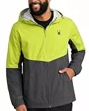 Spyder Herren-Regenjacke - Wasserdichte, leichte Kapuzenjacke, Outdoor-Jacke für Golf, Wandern und Outdoor (S-XL), Neongrün (Lime Punch), M
