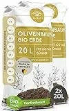 Olivenbaum Erde 40 L (2x20L) mit Dünger - Mediterrane Pflanzenerde - Aus 100% natürlichen Rohstoffen für kräftige Oliven - Erde für Olivenbäume Pflanzen - Erde Olivenbaum - Olivenbaum-Erde
