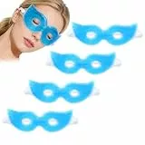 4 Stück Augenmaske Kühlend Set – Wiederverwendbare Kühlmaske Augen, Gel Kühlende Augenmaske Mit Warm/Kalt Therapie, Kühlpads Augen Gegen Geschwollene,Augenringe & Migräne