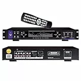 Audio Equalizer, Digitaler Stereo-Grafik-EQ mit Bluetooth, Lautstärkeregler, Fernbedienung, 32-Segment-Musikanzeige, 12 Rhythmusmuster