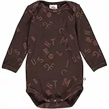 Müsli by Green Cotton Baby Boys Letter Body and Toddler Sleepers, Coffee, 56