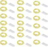 ZWOOS LED Drahtlichterkette mit Kupferdraht, 1M 10 Micro LEDs, Warmweiß (20)