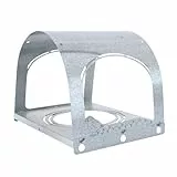 bellissa Vogelhaus SPATZI aus Metall Silber hängend Vogelfutterhaus Futterstation zum Aufhängen für Gartenvögel