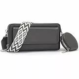 Snmoec handytasche zum umhängen kleine umhängetasche damen Mit Kartensteckplatz münzbörse kleine handtasche damen geldbörse crossbody bag Dunkelgrau