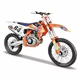 Maisto - Red Bull KTM Supercross SX450 Jeffrey Herlings, Maßstab 1:6, Detailliertes Diecast Modell, funktionierende Federung, bewegliche Lenkung, inkl. Ständer, Altersempfehlung ab 8 Jahren