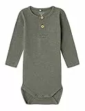 NAME IT Baby - Jungen Nbmkab Ls Body Noos, Dusty Olive/Detail:melange, 80